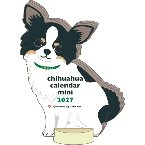 2027 Desk Calendar - Animal Die-Cut Mini - Chihuahua