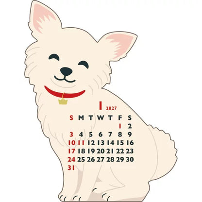 2027 Desk Calendar - Animal Die-Cut Mini - Chihuahua