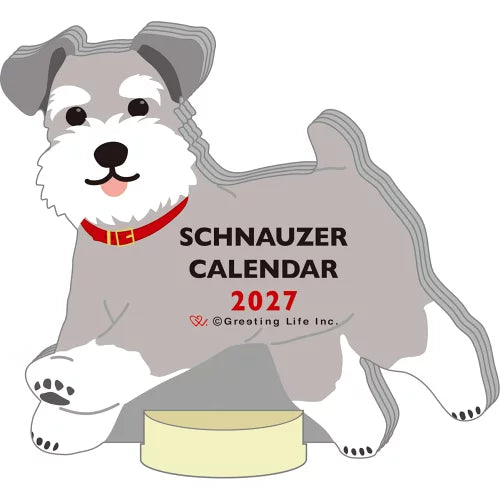 2027 Desk Calendar - Animal Die-Cut - Schnauzer