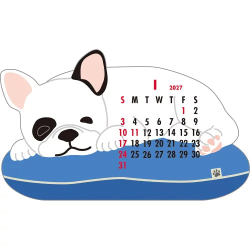 2027 Desk Calendar - Animal Die-Cut - French Bull