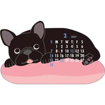 2027 Desk Calendar - Animal Die-Cut - French Bull