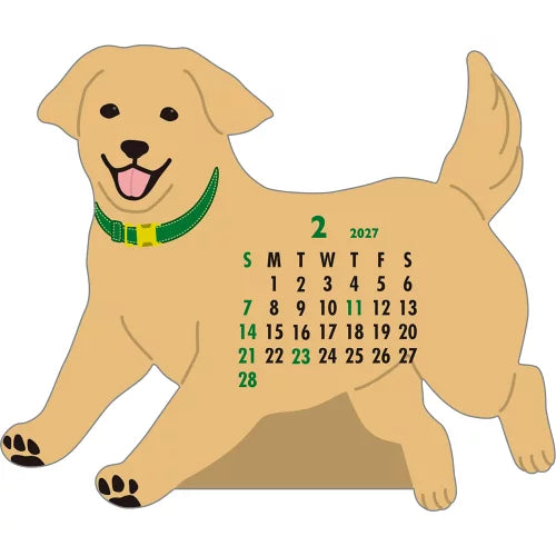 2027 Desk Calendar - Animal Die-Cut - Retriever
