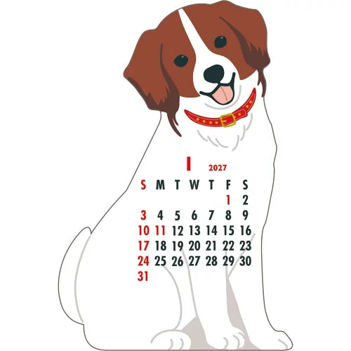 2027 Desk Calendar - Animal Die-Cut - Kooikerhondje