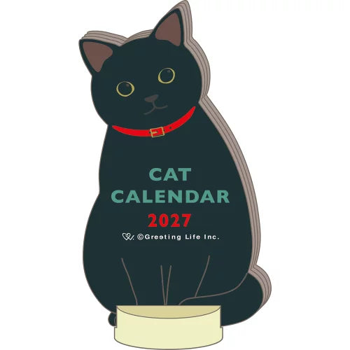 2027 Desk Calendar - Animal Die-Cut - Cat