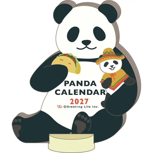 2027 Desk Calendar - Animal Die-Cut - Panda