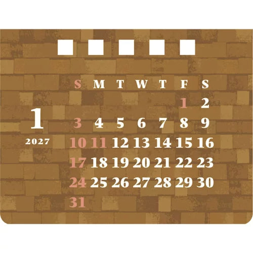 2027 House Box Calendar - Flower