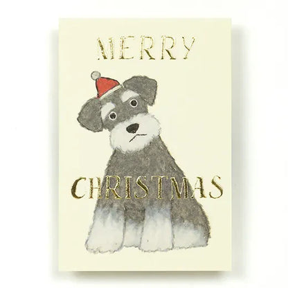 Greeting Life Yusuke Yonezu Christmas Mini Card Schnauzer YZ-397