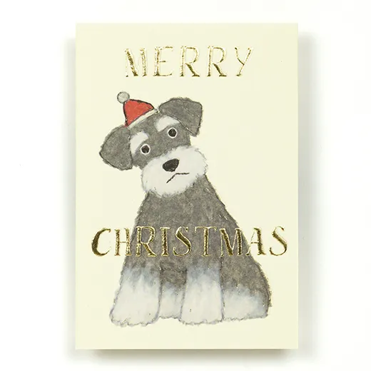 Greeting Life Yusuke Yonezu Christmas Mini Card Schnauzer YZ-397