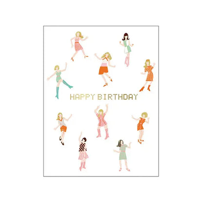 Greeting Life Birthday Little People Card - Dancing. YD-19