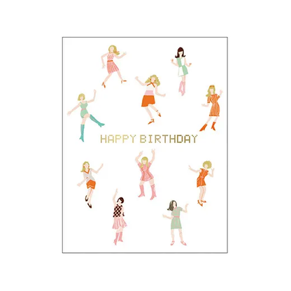 Greeting Life Birthday Little People Card - Dancing. YD-19