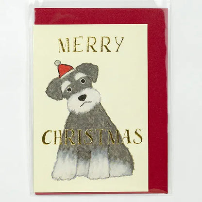 Greeting Life Yusuke Yonezu Christmas Mini Card Schnauzer YZ-397