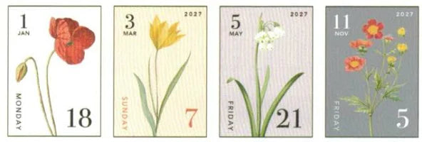 Mini Tear-off Daily Calendar - Flower