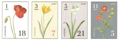 Mini Tear-off Daily Calendar - Flower