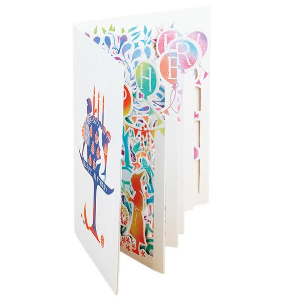 japanwave Tegami Paper Mechanics Greeting Card Happy Birthday