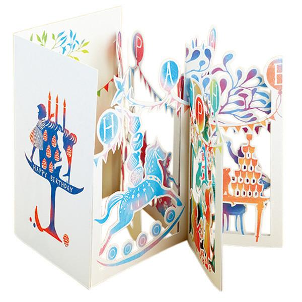 japanwave Tegami Paper Mechanics Greeting Card Happy Birthday