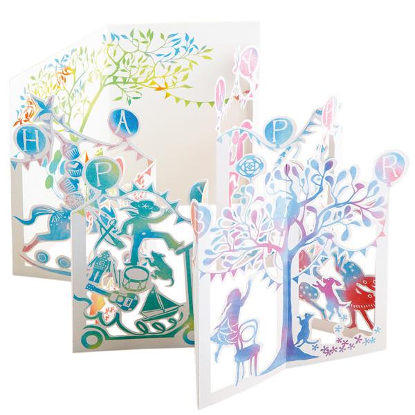 japanwave Tegami Paper Mechanics Greeting Card Happy Birthday