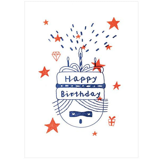 japanwave Tegami Letterpress Greeting Card Happy Birthday