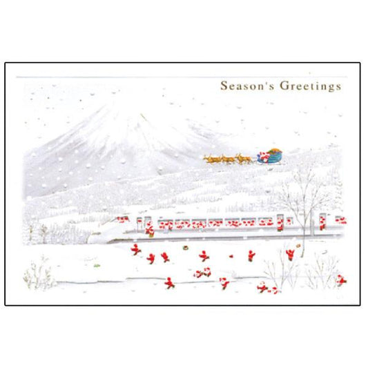 Greeting Life Japanese Style Mini Santa Christmas Card S-266