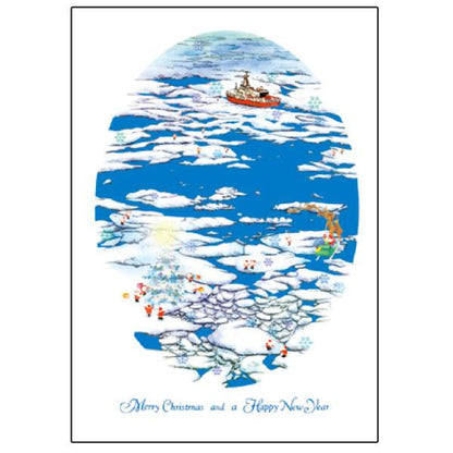Greeting Life Mini Santa Christmas Card Ice floe S-327