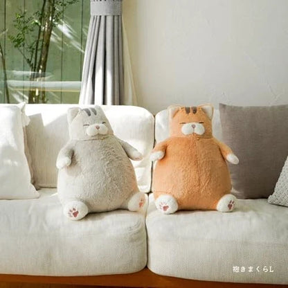 Livheart Premium 27721-42 Hugging Pillow Cat Positivity - Salmon the Tiger Cat (L)