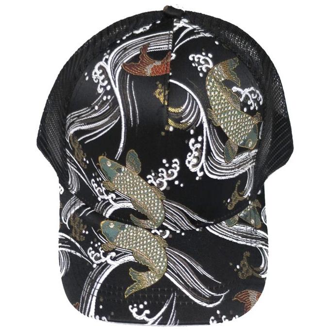 Kinran Mesh Cap Koi Black