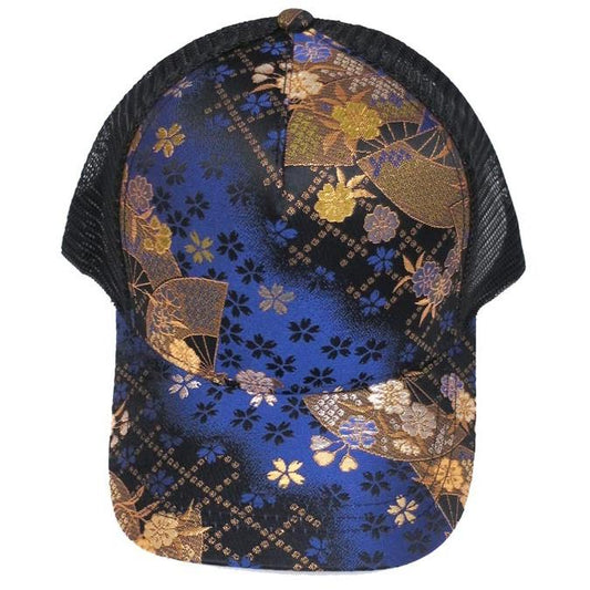 Kinran Mesh Cap Fan Blue