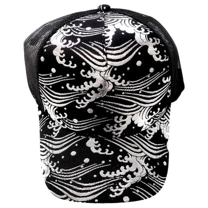 Kinran Mesh Cap Silver Wave