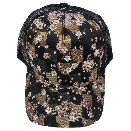 Kinran Mesh Cap Checkered Gold