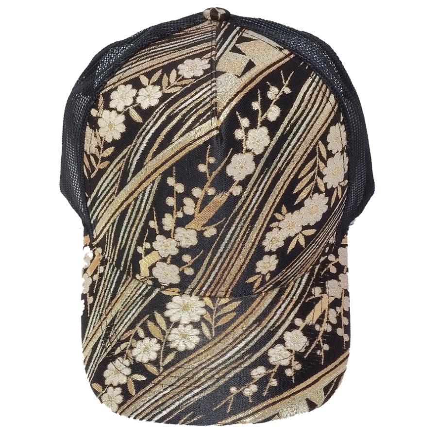 Kinran Mesh Cap Gold Flower