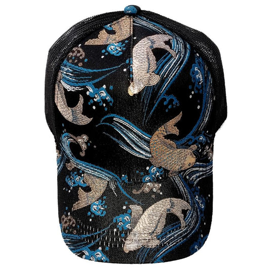 Kinran Mesh Cap Koi Blue