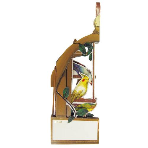 Greeting Life Bird Cage Card Brown TK-9