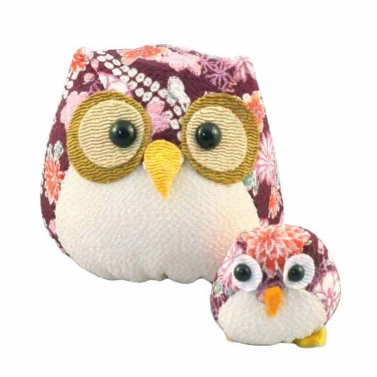 Chirimen Family Owl Purple