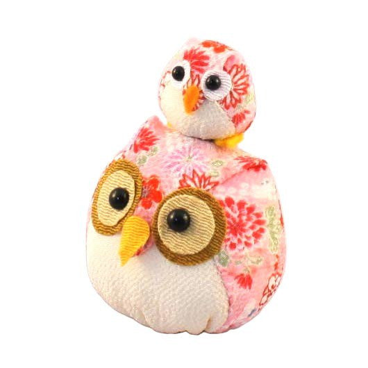 Chirimen Family Owl Pink