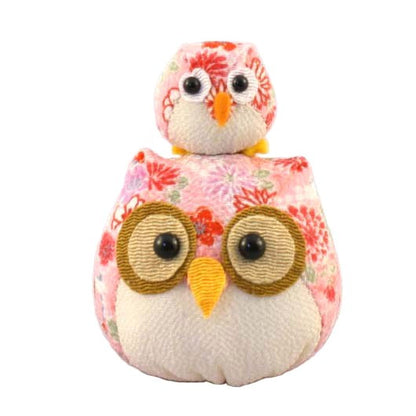 Chirimen Family Owl Pink