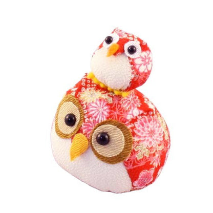 Chirimen Family Owl Red