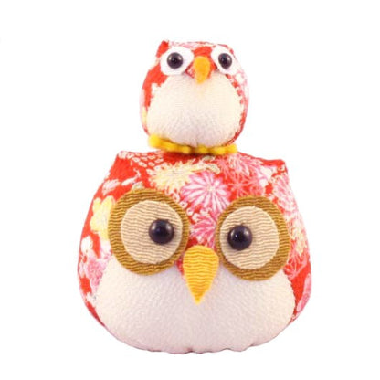 Chirimen Family Owl Red