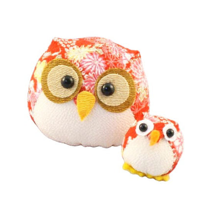 Chirimen Family Owl Red