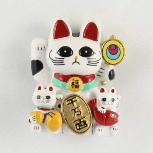 Magnet Lucky Cat White