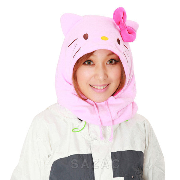SAZAC Hello Kitty Pink Kigurumi Neck Warmer
