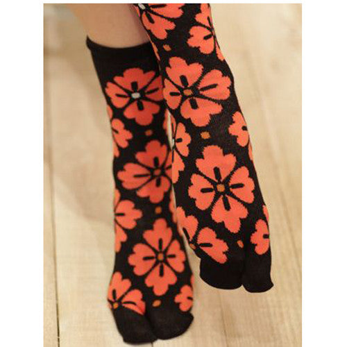 Tabi Socks Square Flower kyoohoo