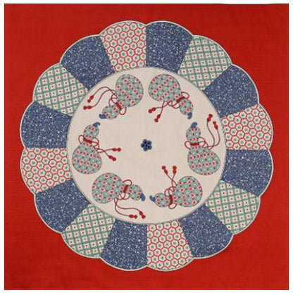 kyoohoo Cotton Furoshiki Small Size Imari Hyoutan Red