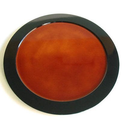 Kyoohoo Lacquer Ware Plate Kasumi Brown