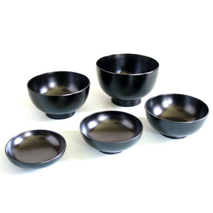 Kyoohoo Lacquer Ware Nested Five Bowls Black