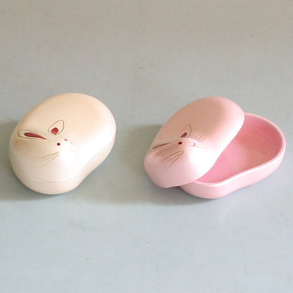 Kyoohoo Lacquer Ware Rabbit Shape Case White