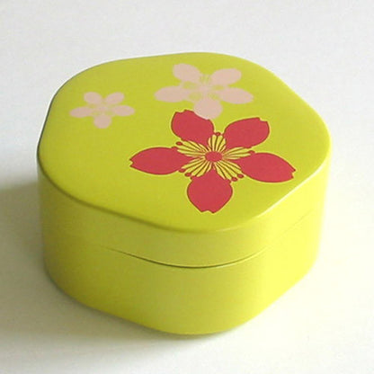 Kyoohoo Lacquer Ware Sakura Box Green