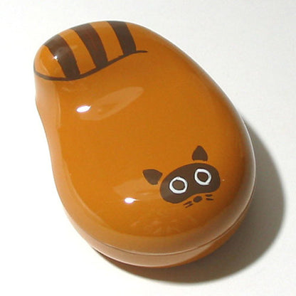 Kyoohoo Lacquer Ware Lucky Color Case Brown Raccoon