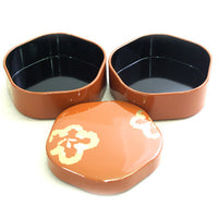 Kyoohoo Lacquer Ware Double-Deck Plum Case Orange