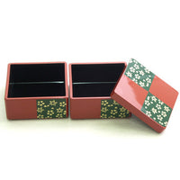 Kyoohoo Lacquer Ware Cubic Check Design Case Red