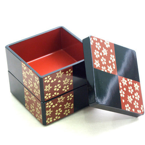 Kyoohoo Lacquer Ware Cubic Check Design Case Black