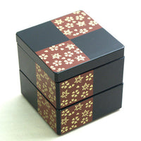 Kyoohoo Lacquer Ware Cubic Check Design Case Black